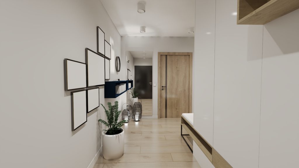 korkorytarz nowoczesny z domieszką stylu loft